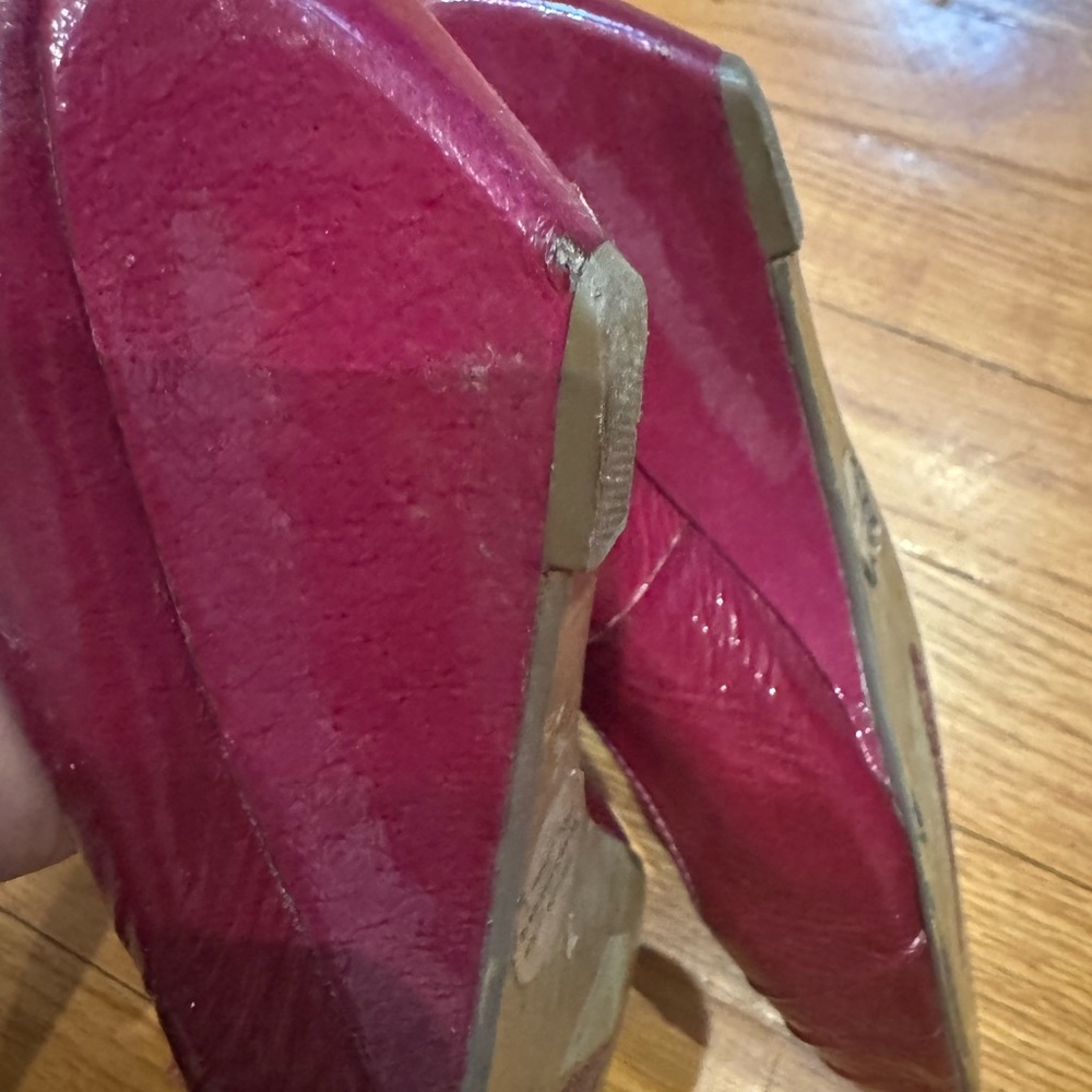 Seychelles Raspberry Peep-Toe Heels - Picture 6 of 8